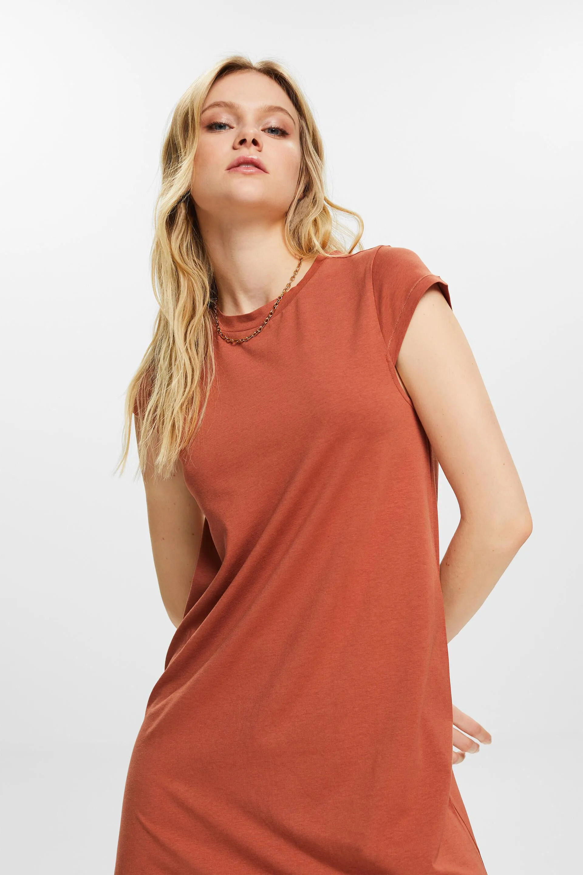 Abito a t-shirt midi in jersey