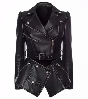 Alta qualità più recente Fashion Runway 2023 Designer Jacket Womens Lower Edge Cerniere staccabili Giacca in ecopelle Coatle