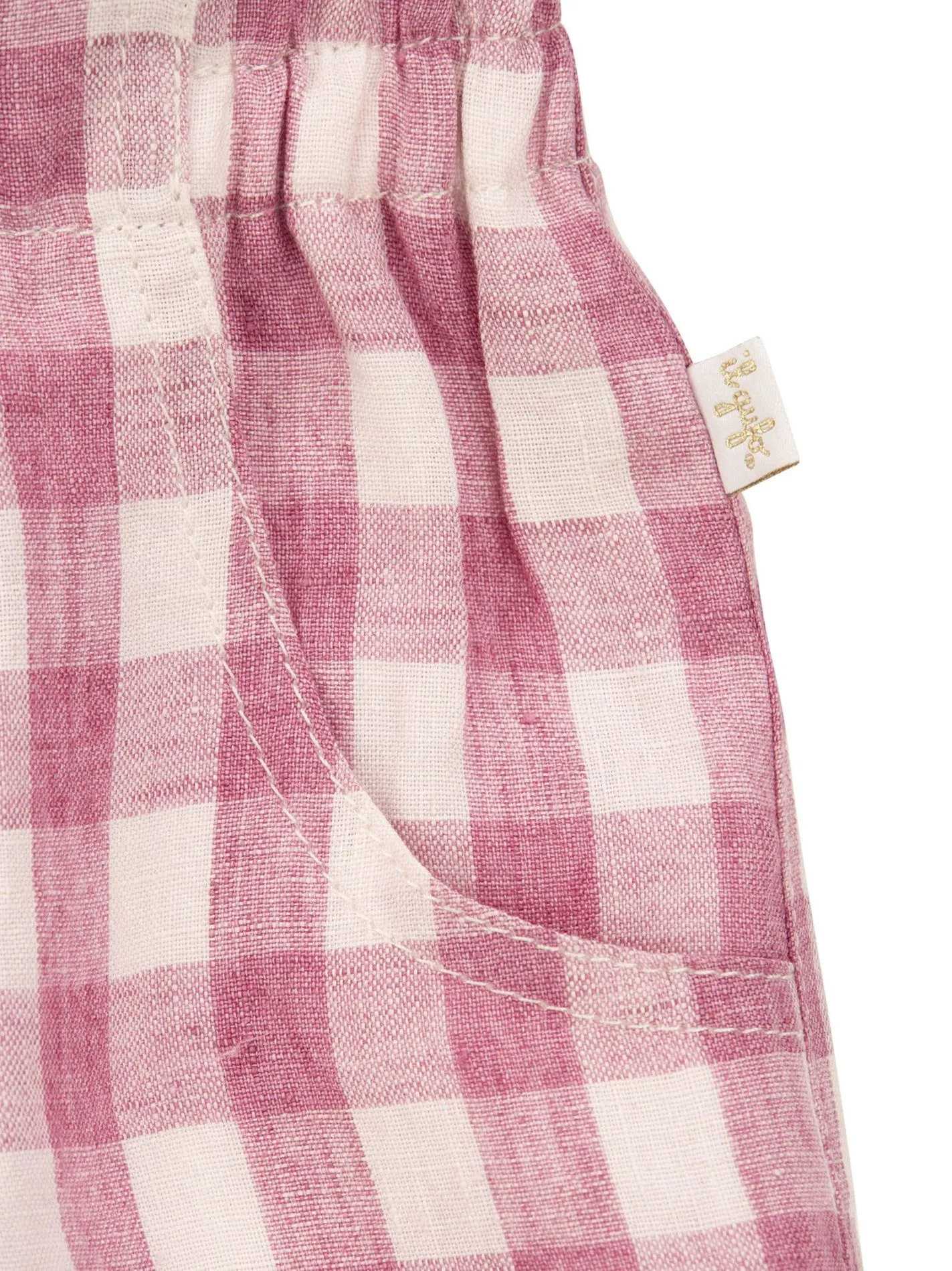 Bermuda in lino a quadri