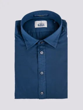 CAMICIA BLU NAVY IN MUSSOLA DI COTONE