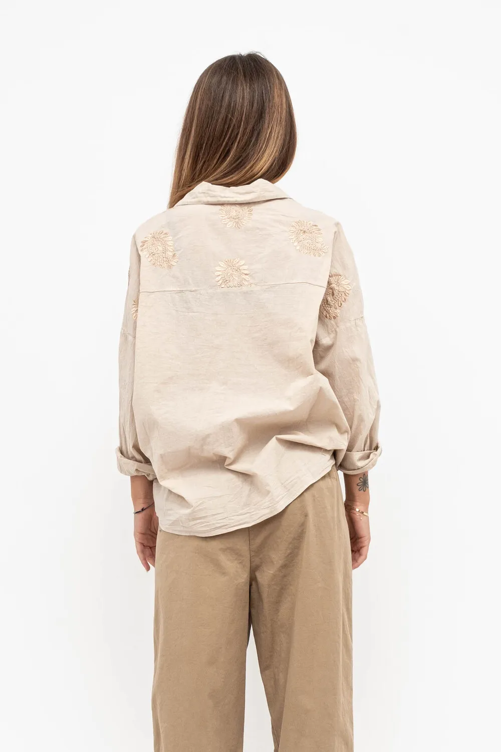 CAMICIA RICAMI COTONE