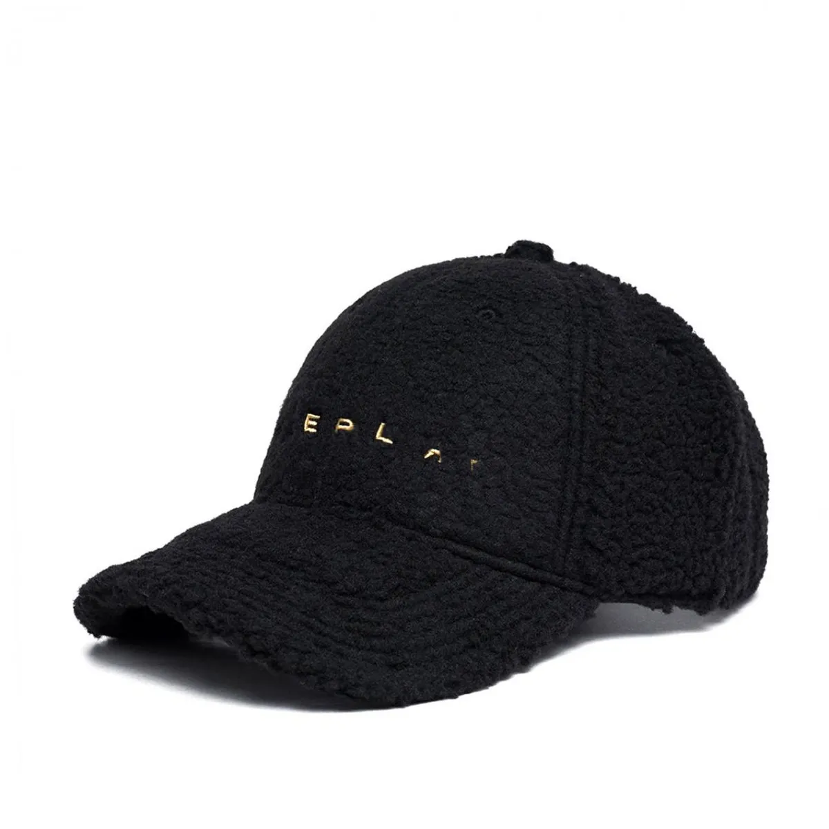 Cappellino Con Visiera In Pile Borg, Nero