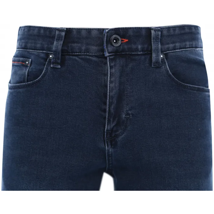 Exner Jeans da uomo elasticizzati con cintura elastica Denim