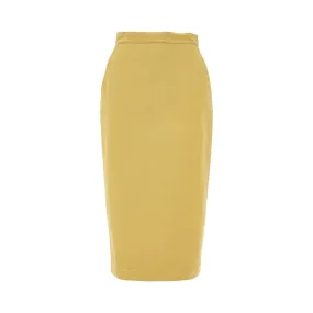 Gonna longuette in gabardine