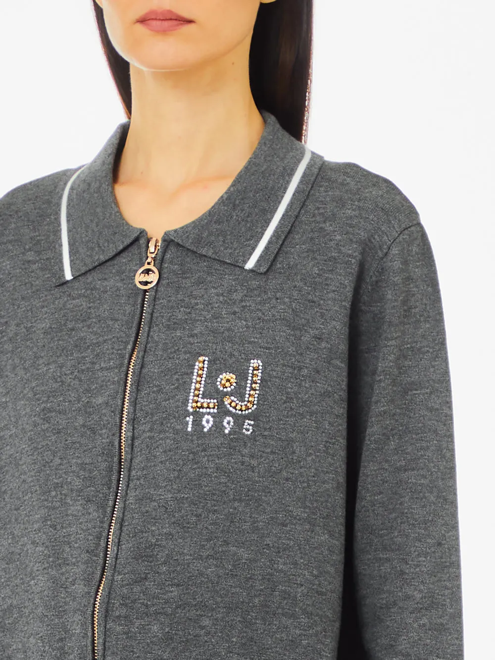 LIU.JO Maglione con zip Donna - Grigio modello TF4314MS63L