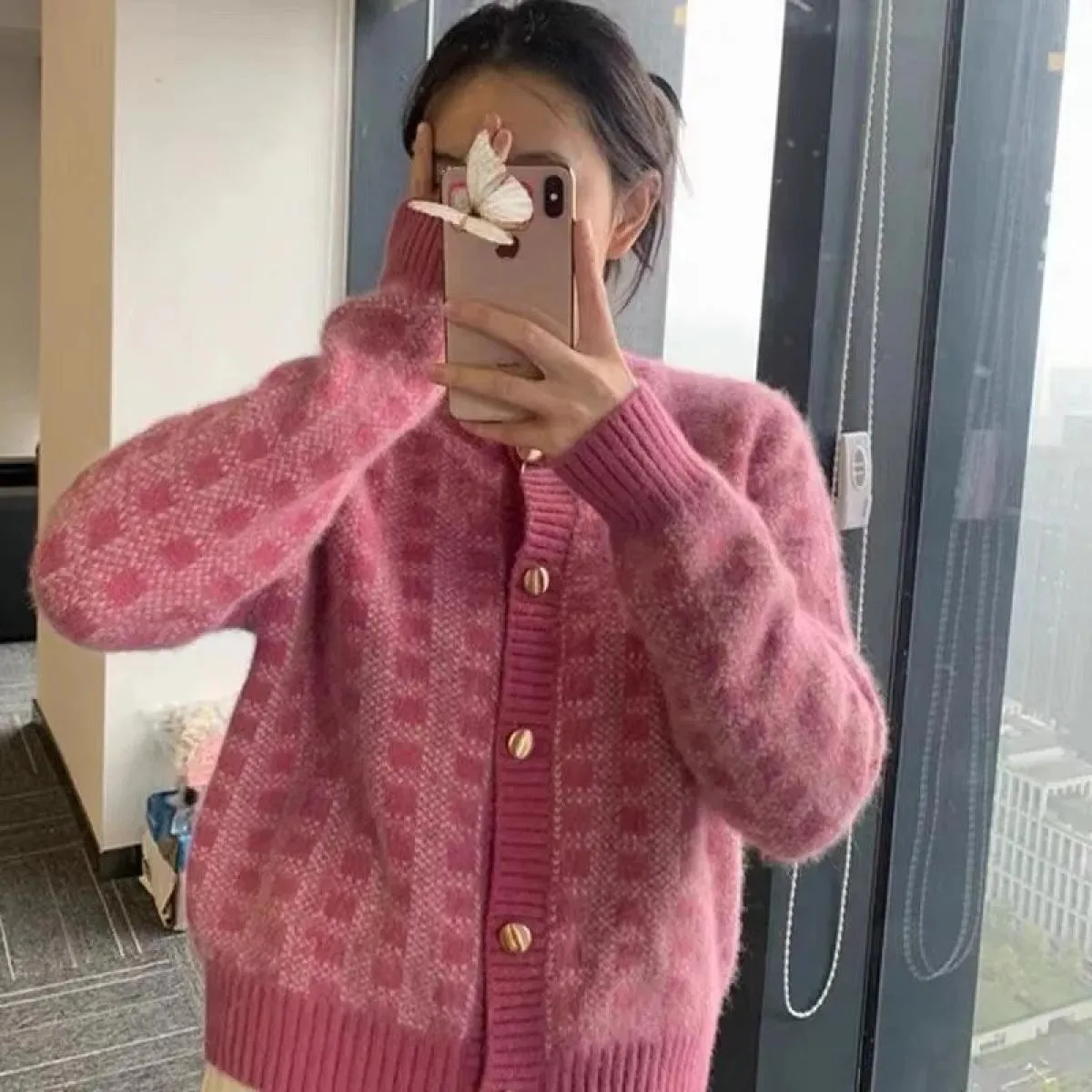 Maglioni da donna larghi all'esterno che indossano cardigan da donna Cappotto lavorato a maglia primavera autunno da donna Cardi