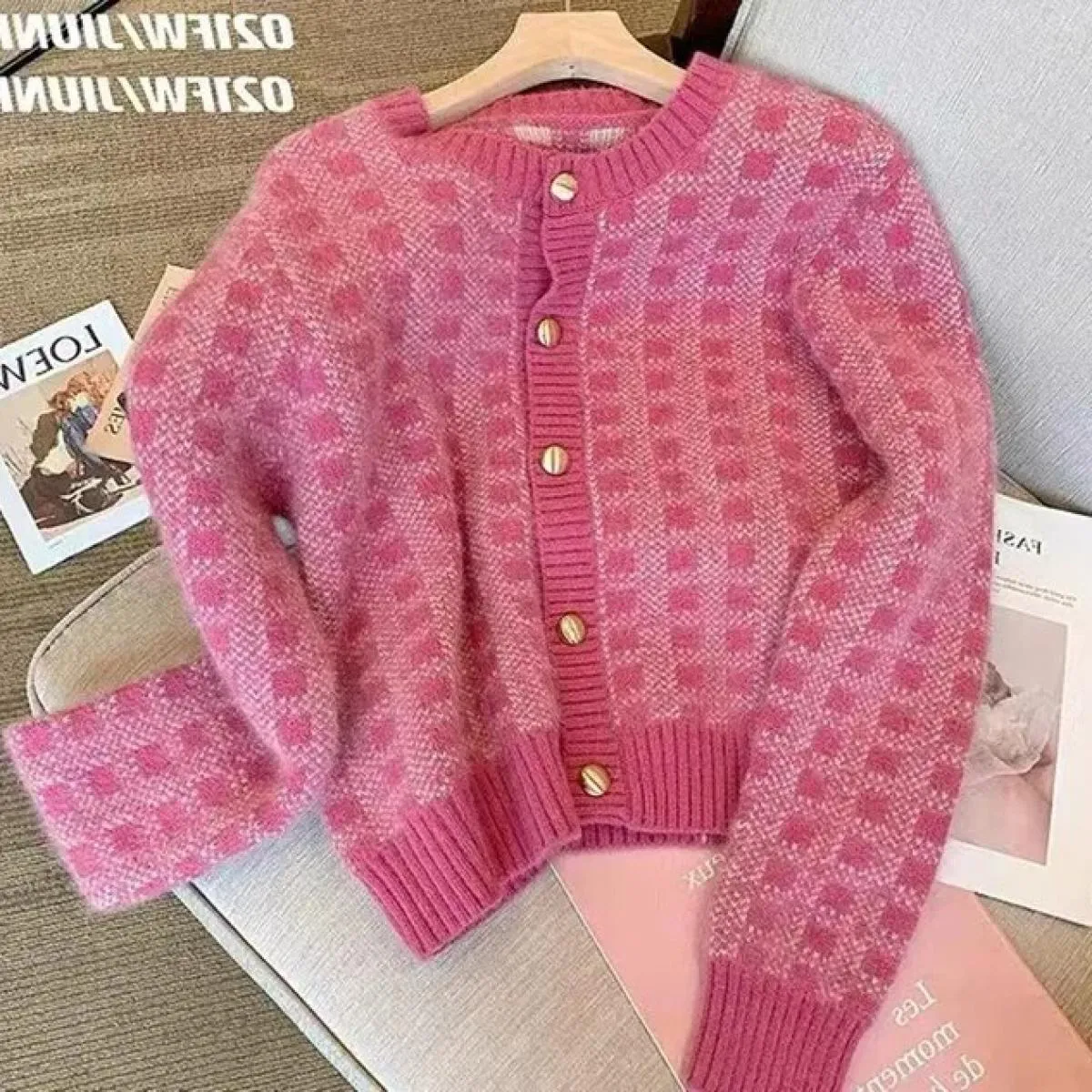 Maglioni da donna larghi all'esterno che indossano cardigan da donna Cappotto lavorato a maglia primavera autunno da donna Cardi