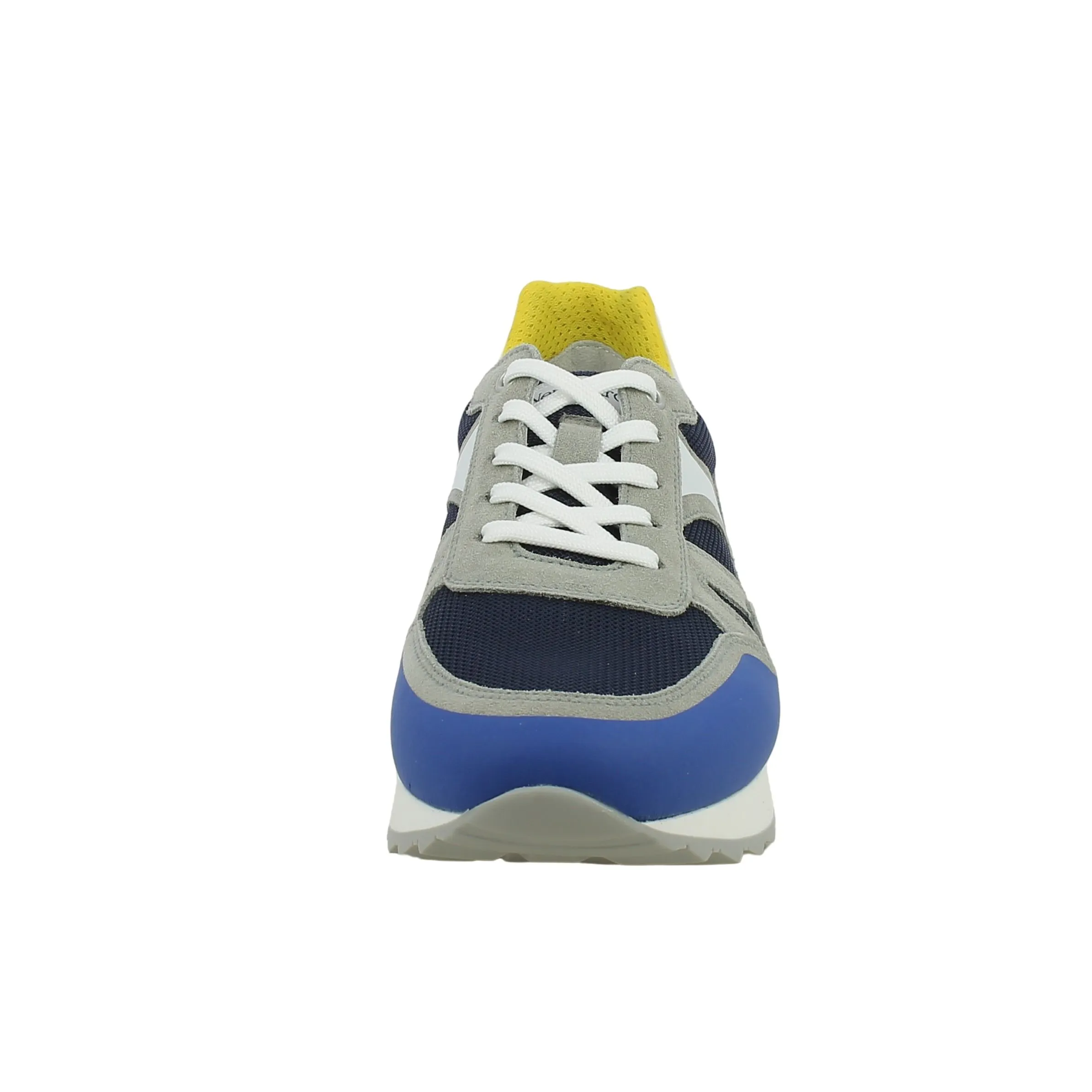 NeroGiardini  Sneaker bluette grigia e gialla 