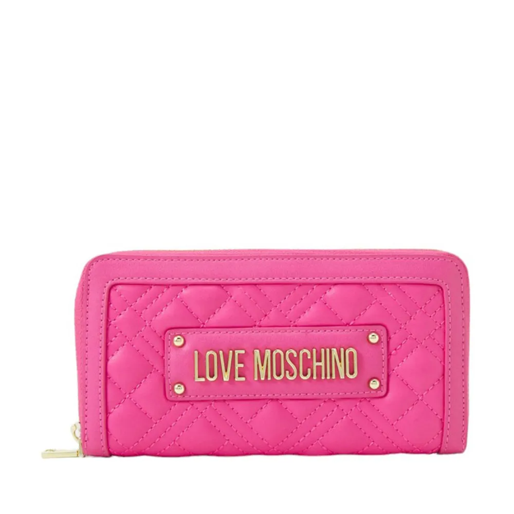 Portafoglio Donna Zip Around Trapuntato LOVE MOSCHINO linea Quilted Fuxia