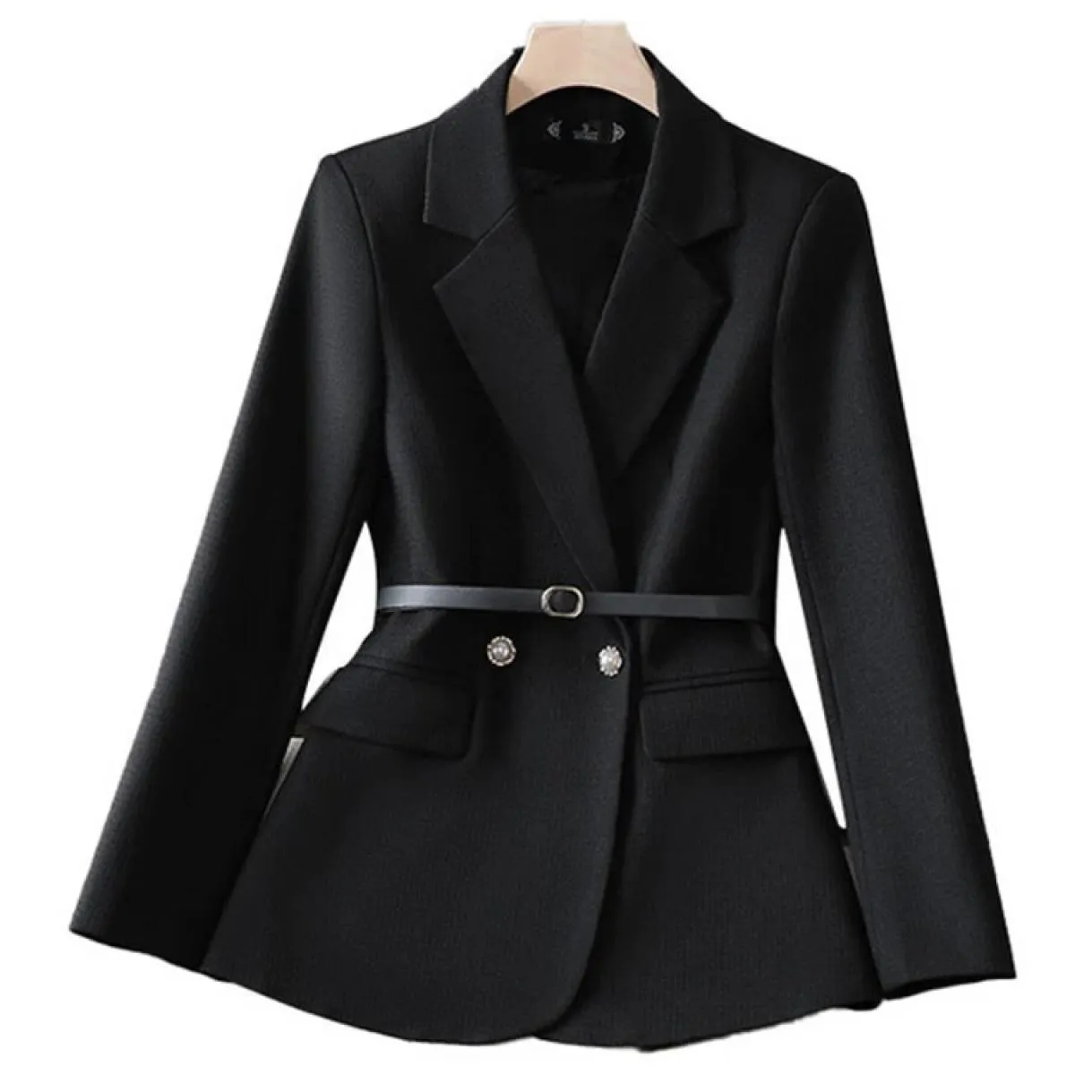 Xfpv Donna Viola Moda Slim Casual Cintura Vita Slim Temperamento Cappotto Blazer monopetto Nuovo Autunno Inverno 2023 S