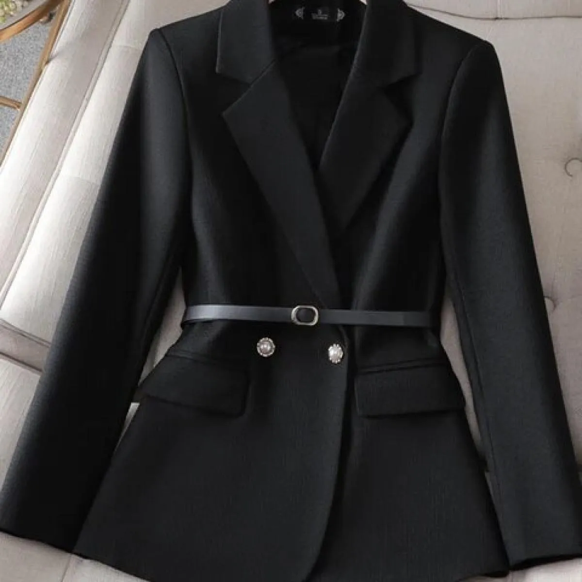 Xfpv Donna Viola Moda Slim Casual Cintura Vita Slim Temperamento Cappotto Blazer monopetto Nuovo Autunno Inverno 2023 S